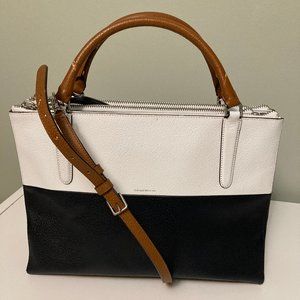 Large Coach black and white  Borough bag with detachable adjustable strap